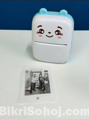 Mini Printer with Blue and Black Ink Thermal Paper